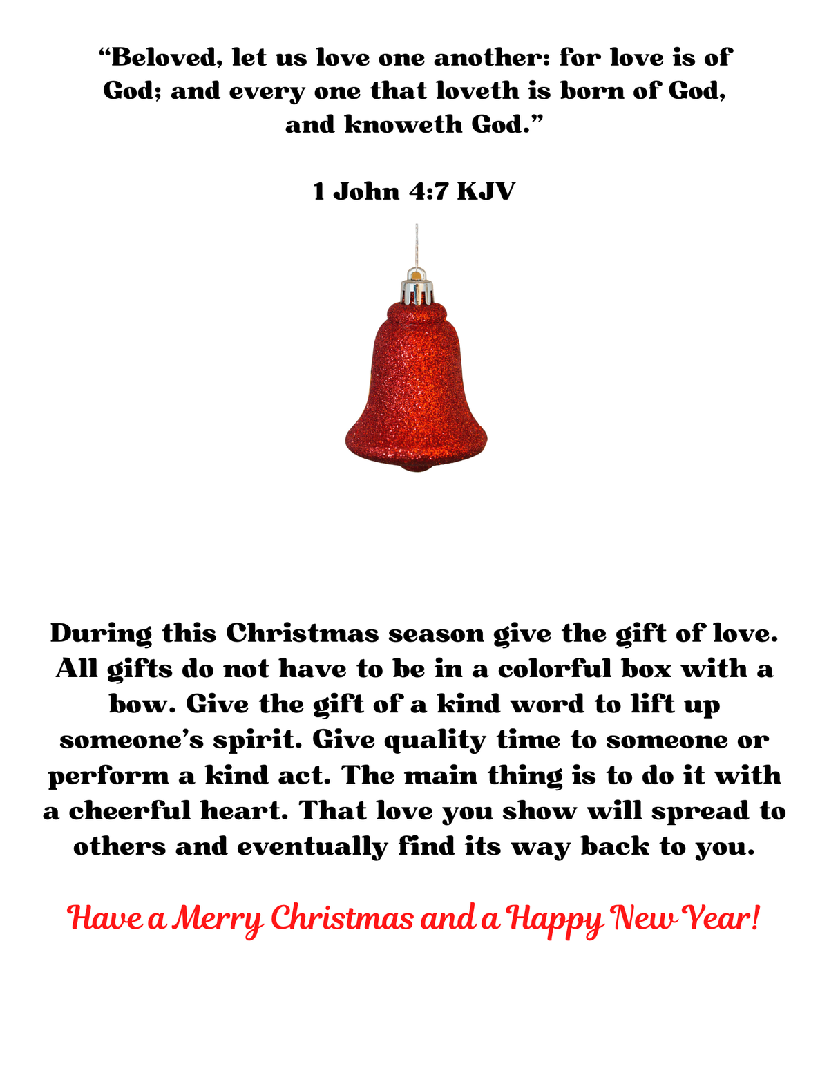 A Special Gift With Red Gifts With White Bows