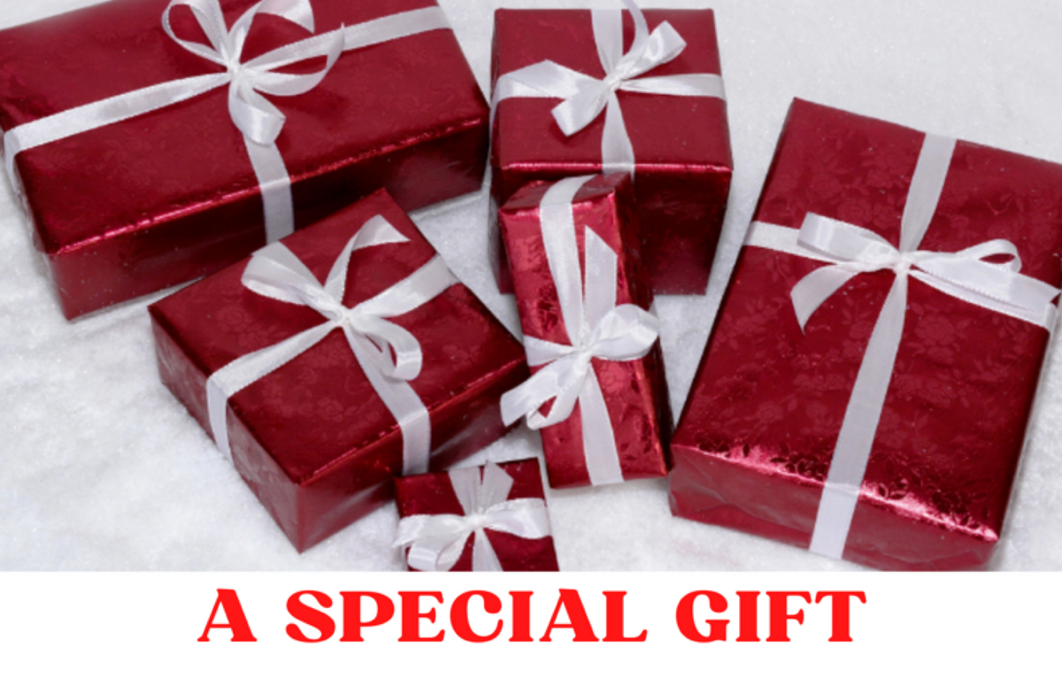 A Special Gift With Red Gifts With White Bows