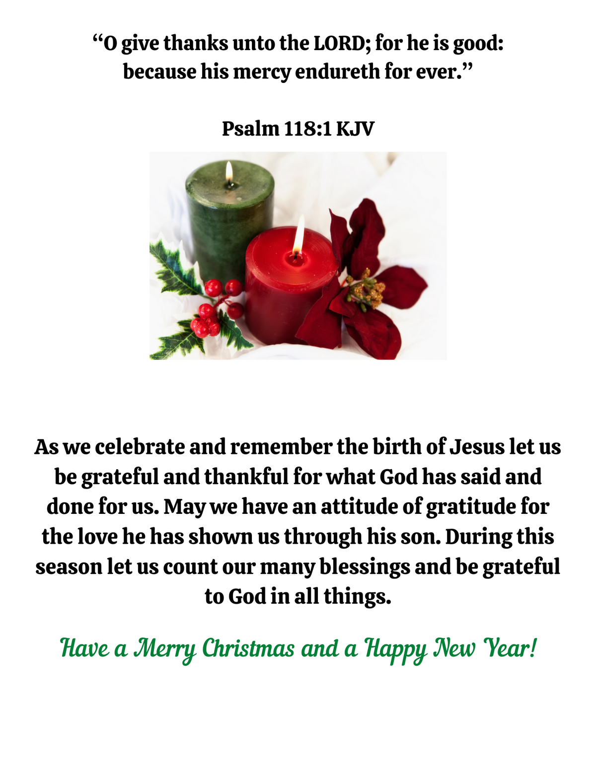 Give Thanks With Green Ornaments