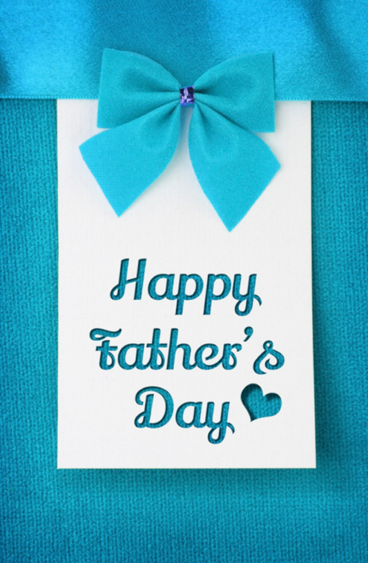Happy Father’s Day Cut Out With Bow