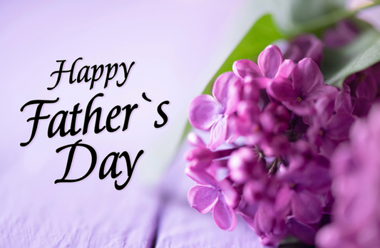 Happy Father’s Day With Purple Flowers
