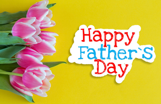 Happy Father’s Day With Pink Tulips
