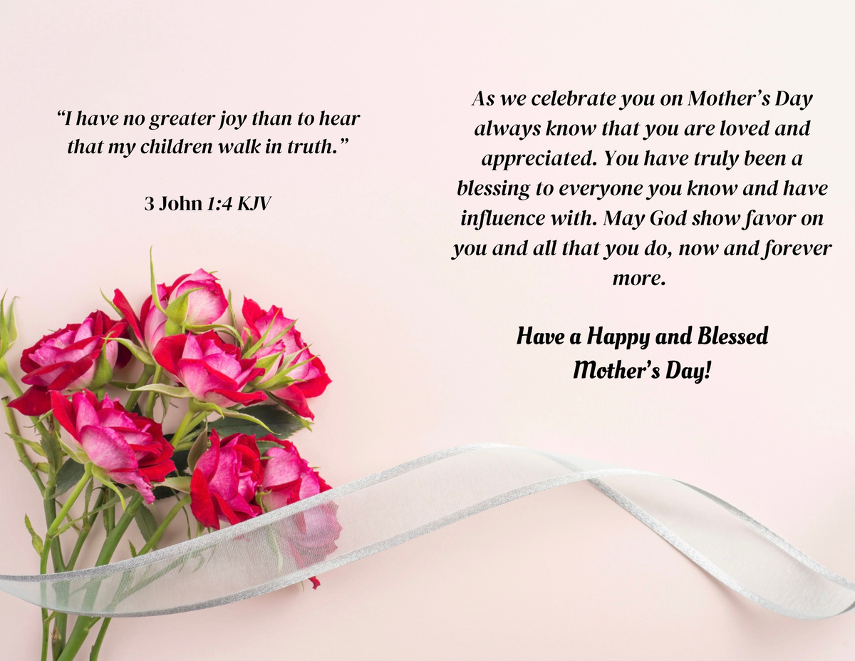 Happy Mother’s Day With A Cupcake And Flowers In A Vase