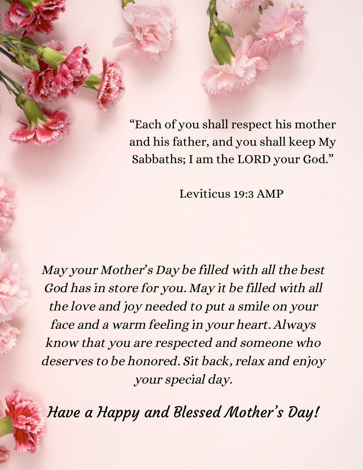 Happy Mother’s Day With Three Gifts And A Flower