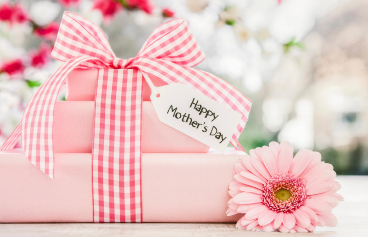 Happy Mother’s Day With Three Gifts And A Flower