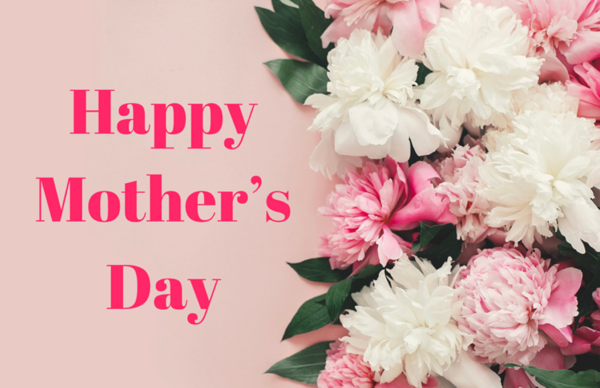 Happy Mother’s Day With Pink And White Flowers