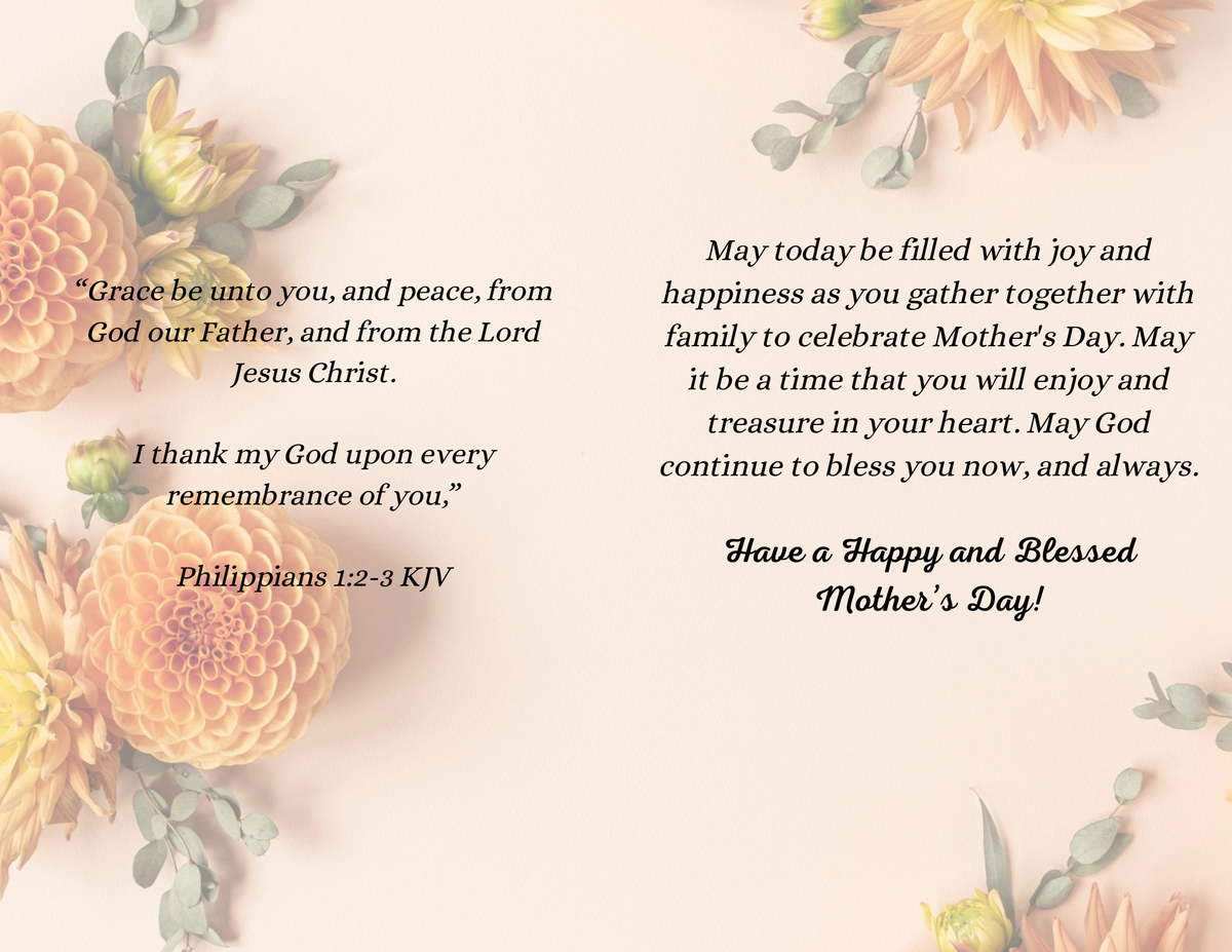 Happy Mother’s Day With Bouquet Of Flowers