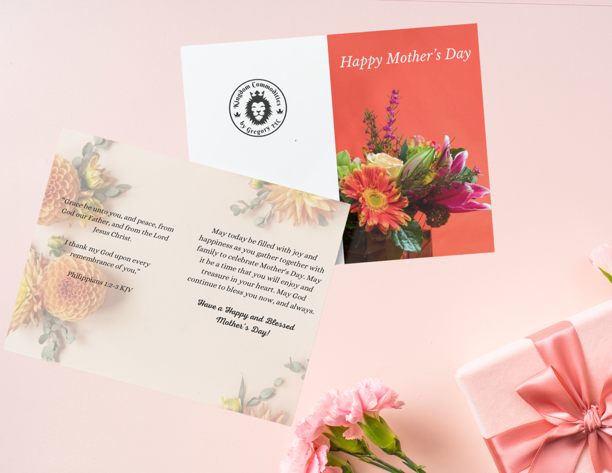 Happy Mother’s Day With Bouquet Of Flowers
