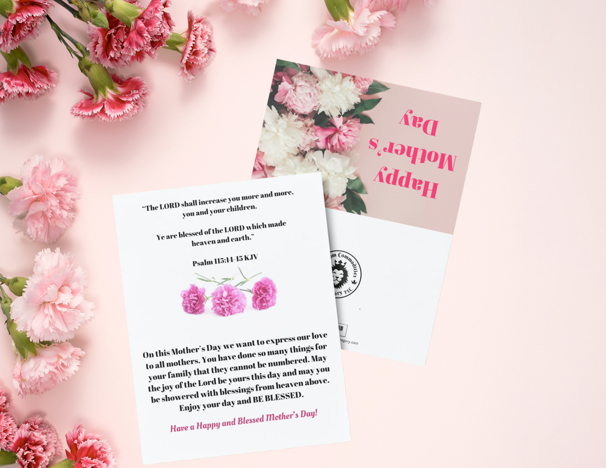 Happy Mother’s Day With Pink And White Flowers