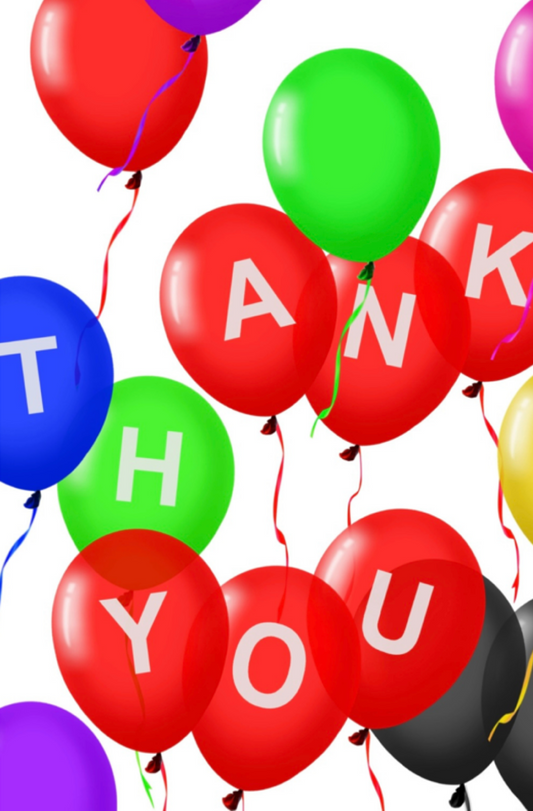 Thank You On Balloons